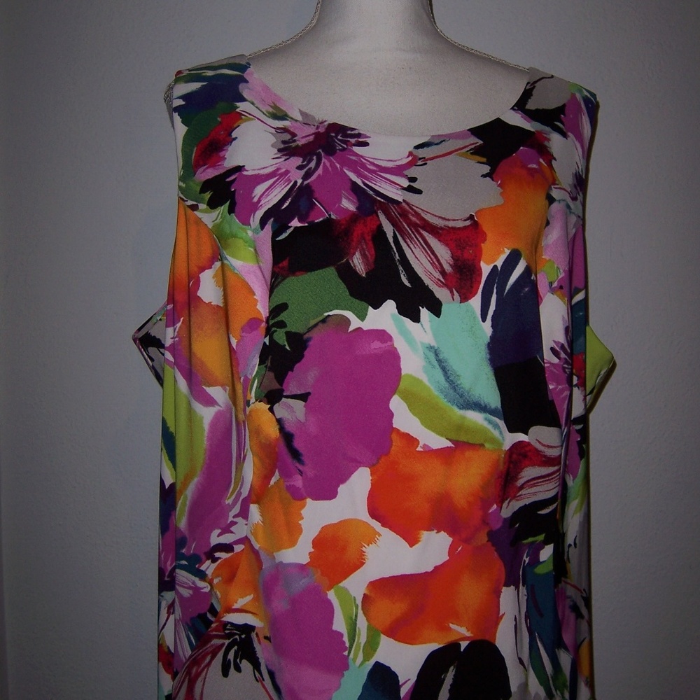 ALYX Sleeveless Dress 22W Floral Spring Easter